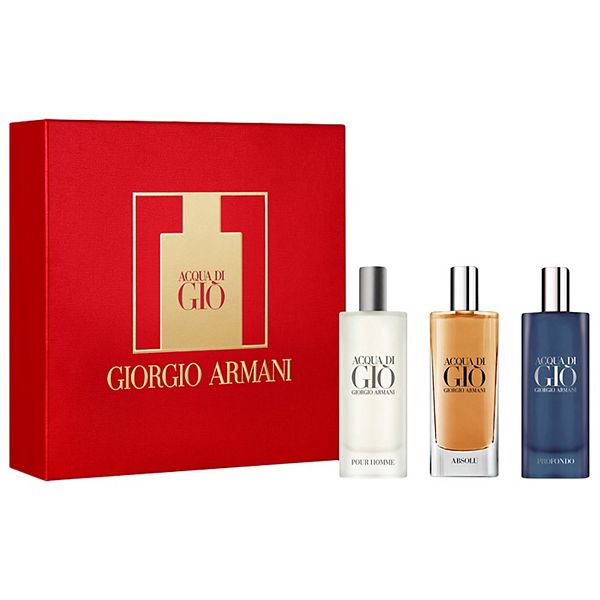 lenen Verschrikking Ontdooien, ontdooien, vorst ontdooien Armani Beauty Mini Acqua Di Gio Cologne Set
