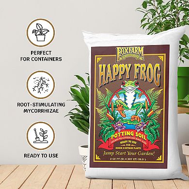 Foxfarm FX14047 Happy Frog Ph Adjusted Garden Potting Soil Mix, 2 Cubic ...