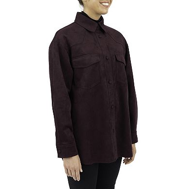 Women's Fleet Street Faux-Suede Shacket