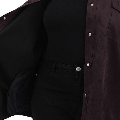 Plus Size Fleet Street Faux-Suede Shacket