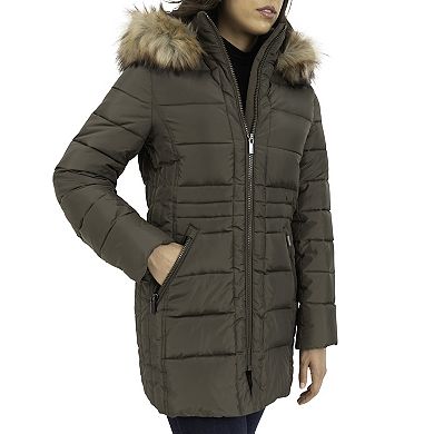 Women's Fleet Street Faux-Fur Hood Puffer Coat