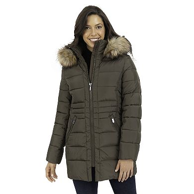 Women's Fleet Street Faux-Fur Hood Puffer Coat