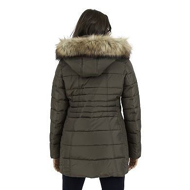 Women's Fleet Street Faux-Fur Hood Puffer Coat