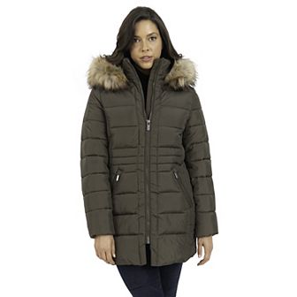 Women's Fleet Street Faux-Fur Hood Puffer Coat
