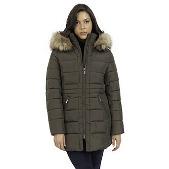 Women's Fleet Street Faux-Fur Hood Puffer Coat