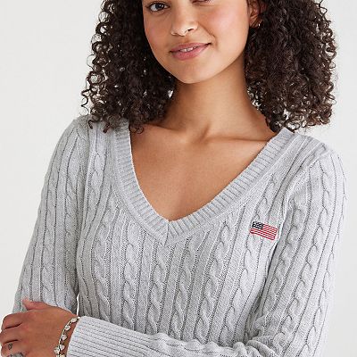 Juniors' Aeropostale Cable Knit Sweater