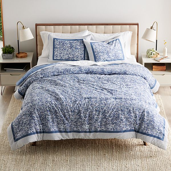 Real Living Real Living Blue Floral Comforter Set