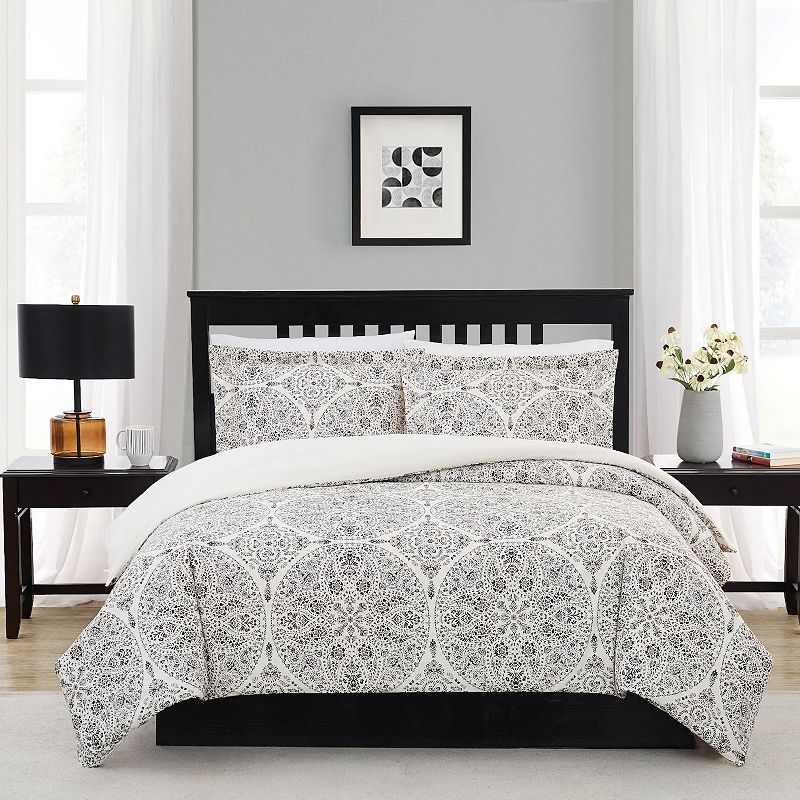 Cannon Gramercy Duvet Cover Set with Shams, Grey, Full/Queen