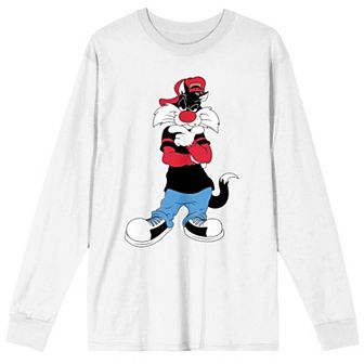Men's Looney Tunes Sylvester Long Sleeve Graphic Tee