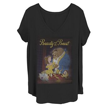 Juniors' Plus Disney Beauty And The Beast Movie Poster Tee