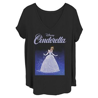Juniors' Plus Disney Cinderella Square Retro Poster Tee