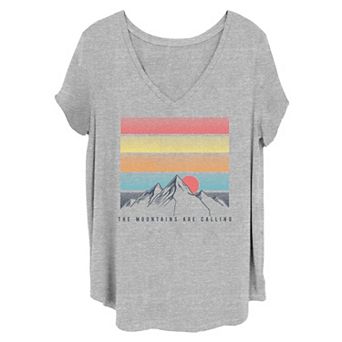 Juniors' Plus Size Mountains Are Calling Tee