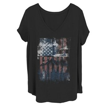 Juniors' Plus Size USA Mountain Tee