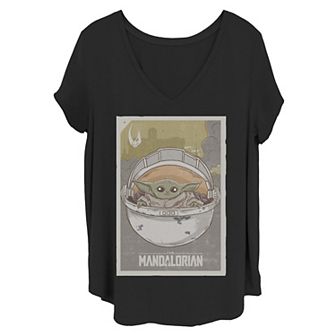 Juniors' Plus Size Star Wars The Mandalorian The Child Poster Tee