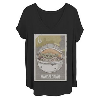 Juniors' Plus Size Star Wars The Mandalorian The Child Poster Tee