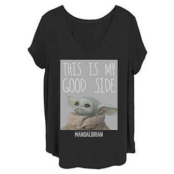 Juniors' Plus Size Star Wars The Mandalorian The Child This Is My Good Side Tee