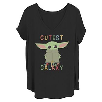Juniors' Plus Size Star Wars The Mandalorian Cutest Little Child Tee