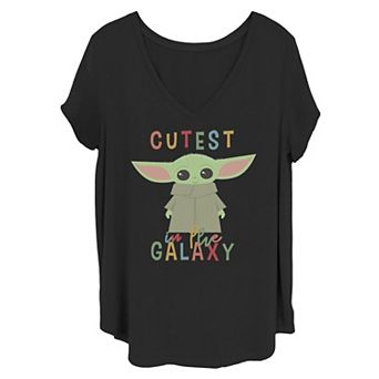 Juniors' Plus Size Star Wars The Mandalorian Cutest Little Child Tee