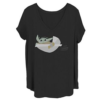 Juniors' Plus Size Star Wars The Mandalorian The Child Cruisin' Poster Tee