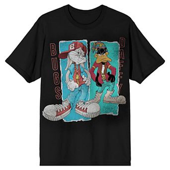 Men's Bugs Bunny And Daffy Duck Shield Tee