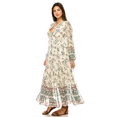 chinese dress ladies Pretty Bohemian Floral Maxi Dress