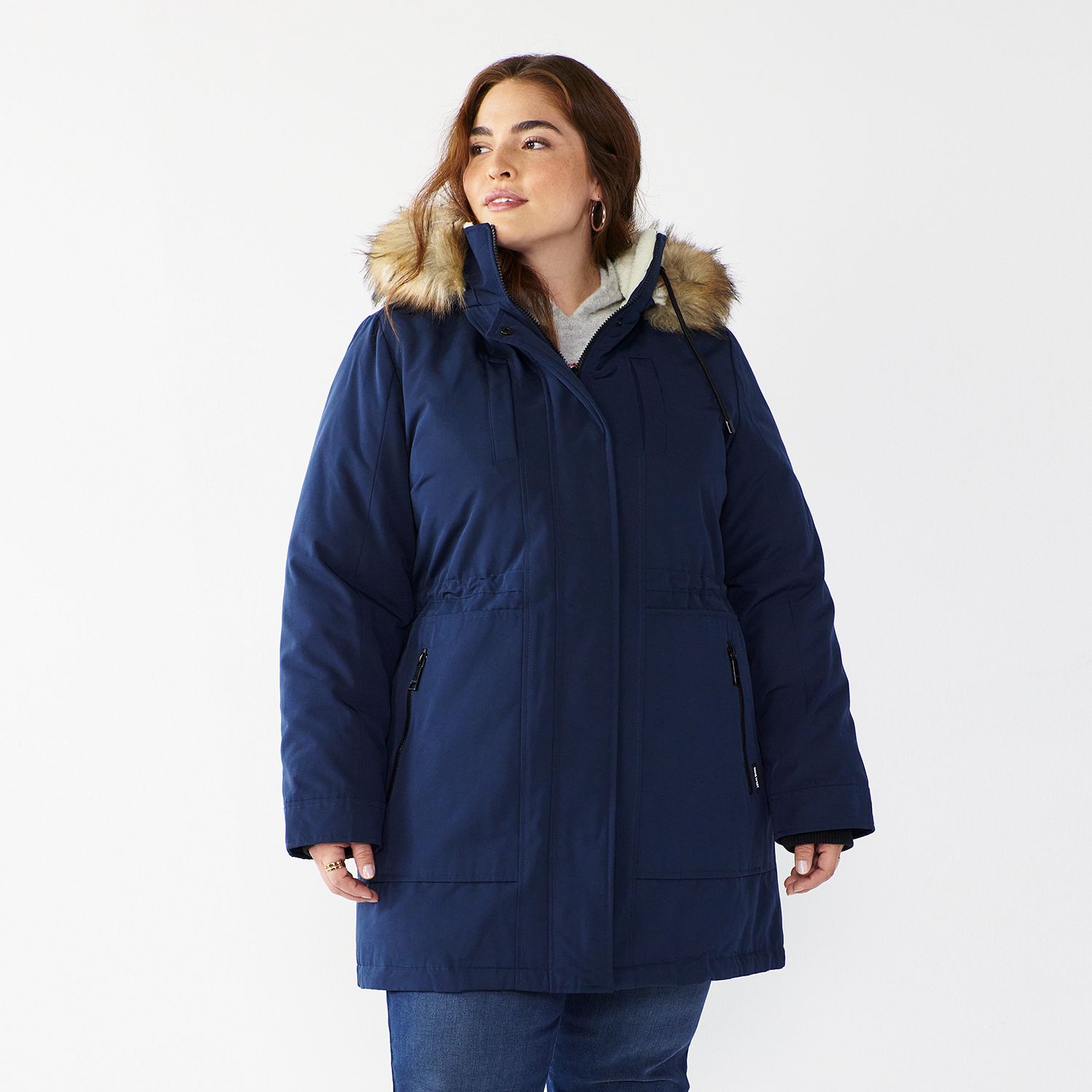 plus size nine west quilted puffer coat