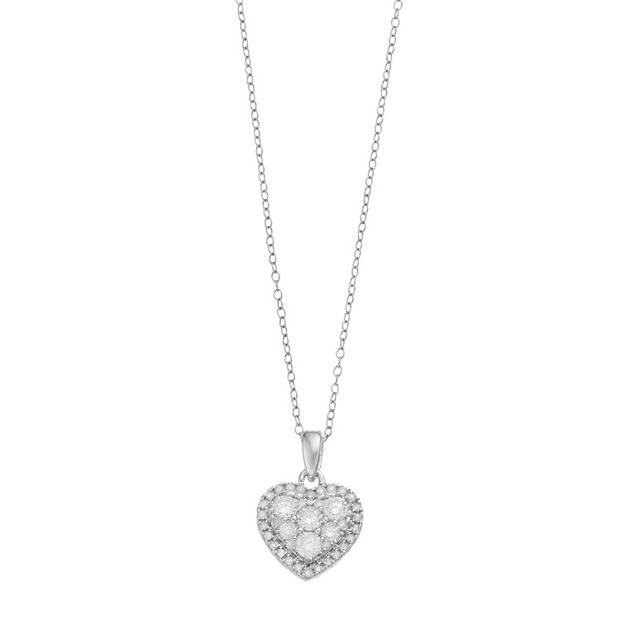 Kohl's diamond store heart necklace
