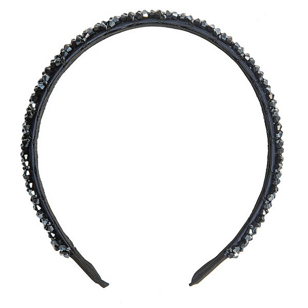 Navy Blue Beaded Headband