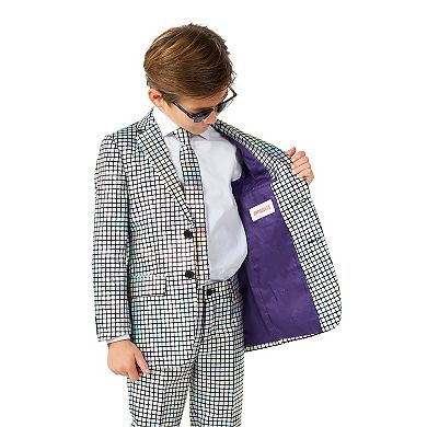 Boys 2-8 OppoSuits Metallic Disco Ball Party Jacket, Pants & Tie Suit Set