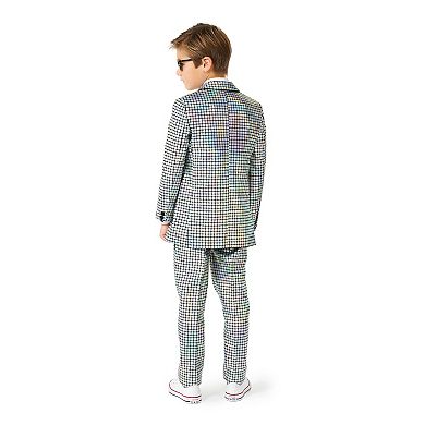 Boys 2-8 OppoSuits Metallic Disco Ball Party Jacket, Pants & Tie Suit Set