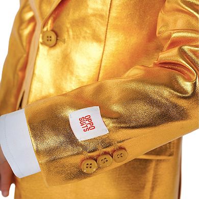 Boys 2-8 OppoSuits Groovy Gold Metallic Party Jacket, Pants & Tie Suit Set