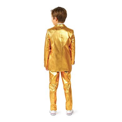 Boys 2-8 OppoSuits Groovy Gold Metallic Party Jacket, Pants & Tie Suit Set