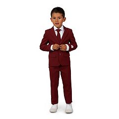 OppoSuits Blazing Burgundy Two-Piece Suit with Tie