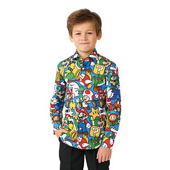 Boys 2-8 OppoSuits Nintendo Super Mario Button-Up Dress Shirt