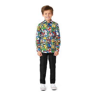 mario dress shirt Shirt Super Mario for Boys
