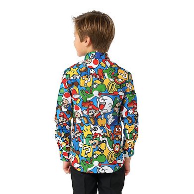 Boys 2-8 OppoSuits Nintendo Super Mario Button-Up Dress Shirt