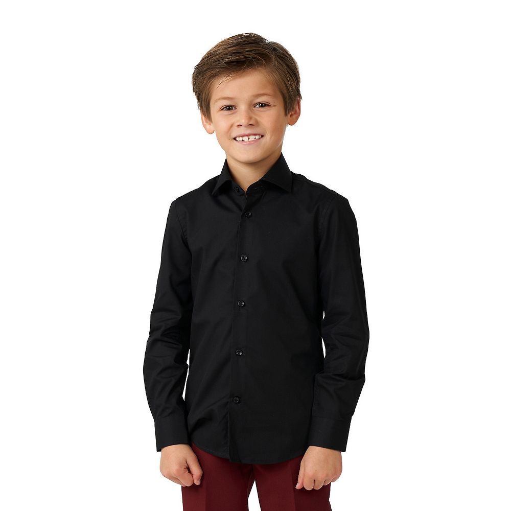 OppoSuits - Black Knight Boys shirt - Black shirt for Boys