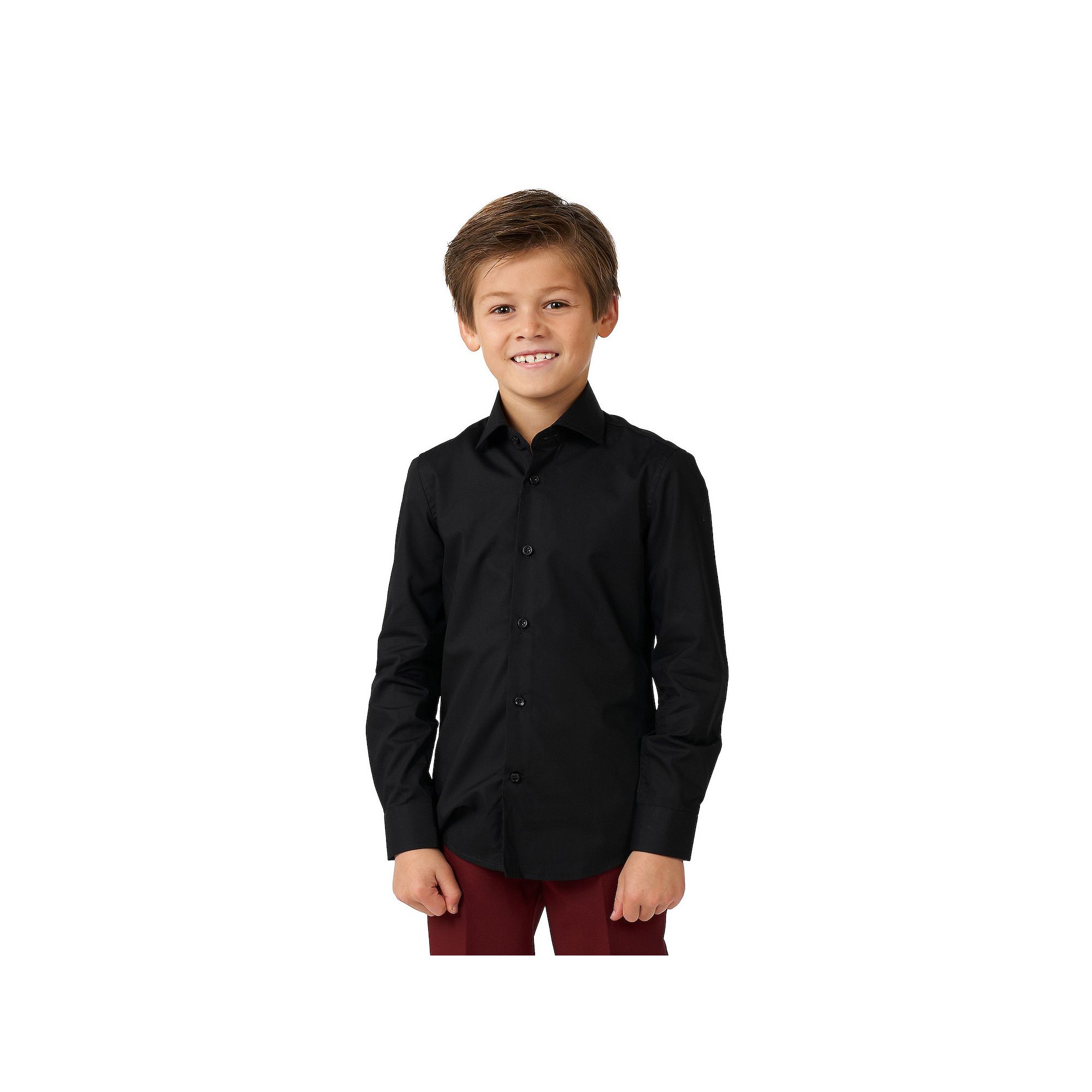 Boys 2-8 OppoSuits Black Knight Solid Button-Up Dress Shirt, Boys