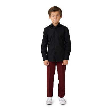 Boys 2-8 OppoSuits Black Knight Solid Button-Up Dress Shirt