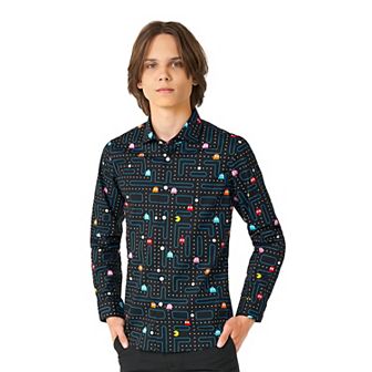 Boys 10-16 OppoSuits Pac-Man Print Button-Down Shirt