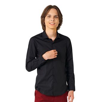 Boys 10-16 OppoSuits Black Knight Button Down Shirt
