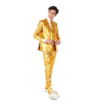 Boys 10-16 OppoSuits Gold Metallic 3 pc Party Suit