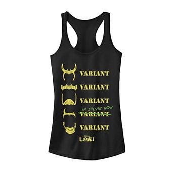 Juniors' Marvel Loki Variant Sylvie Quote Racerback Tank Top