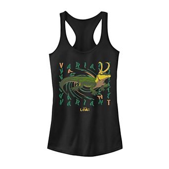 Juniors' Marvel Alligator Variant Loki Poster Racerback Tank Top
