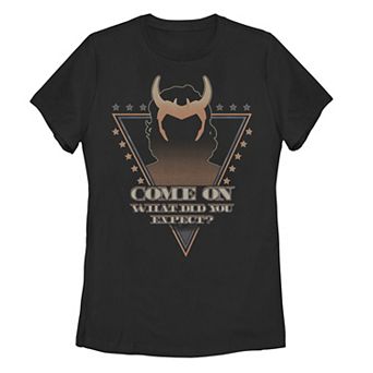 Juniors' Marvel Loki Vote For Loki Silhouette Tee