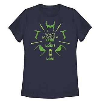 Juniors' Marvel Loki "What Makes a Loki" Tee