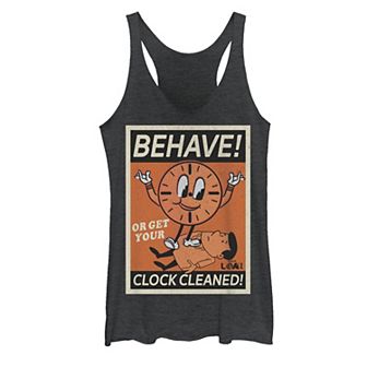 Juniors' Marvel Loki Miss Minutes Is Always Watching Racerback Tank Top