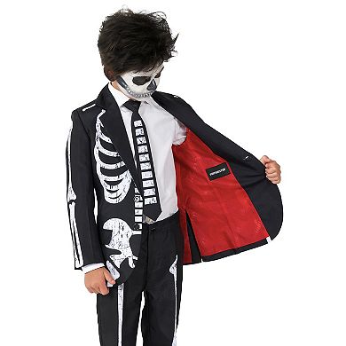 Boys 4-16 Suitmeister Skeleton Grunge Black Halloween Suit