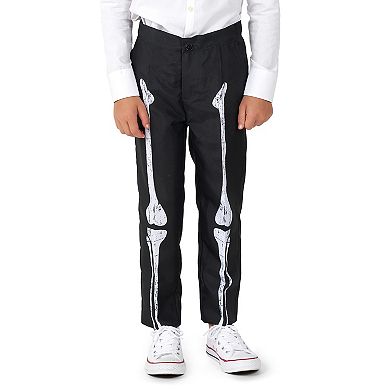 Boys 4-16 Suitmeister Skeleton Grunge Black Halloween Suit