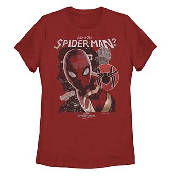 Juniors' Marvel Spider-Man No Way Home "Who Is Spider-Man?" Tee